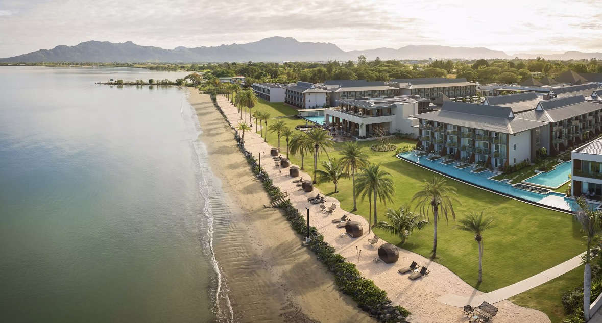 The resort and Wailoaloa beachfront